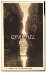 Old Postcard Constantine Gorges Du Rhummel