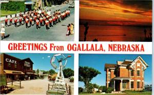 OGALLALA, NE Nebraska     MULTIVIEW    c1960s   Postcard