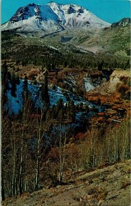 Vtg Chrome 60's Postcard Mount Lassen Peak Mt Lassen Nat'l Park UNP Eastman's