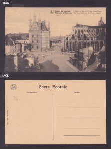 BELGIUM, Postcard, Leuven, The Town Hall and St. Peter's church, WWI, Unposted