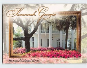 Postcard Historical Colonial Home Savannah Georgia USA