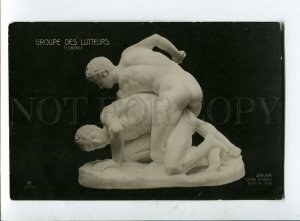 3034796 NUDE Young Man. WRESTLERS. Vintage photo PC