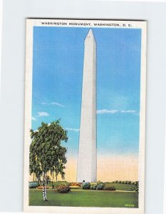 Postcard Washington Monument Washington DC