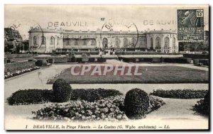 Old Postcard Deauville Fleurie Beach Casino