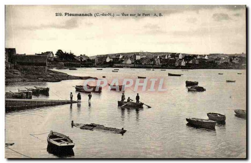 Old Postcard Ploumanch View Of Port