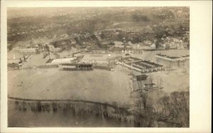 Springfield Massachusetts MA Aerial View of Flood c1920s Real Photo Postcard #2