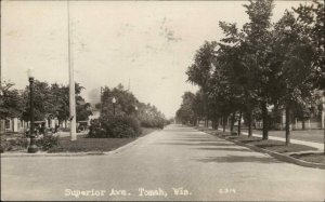 Tomah Wisconsin WI Superior Ave Street Scene Vintage Real Photo Postcard