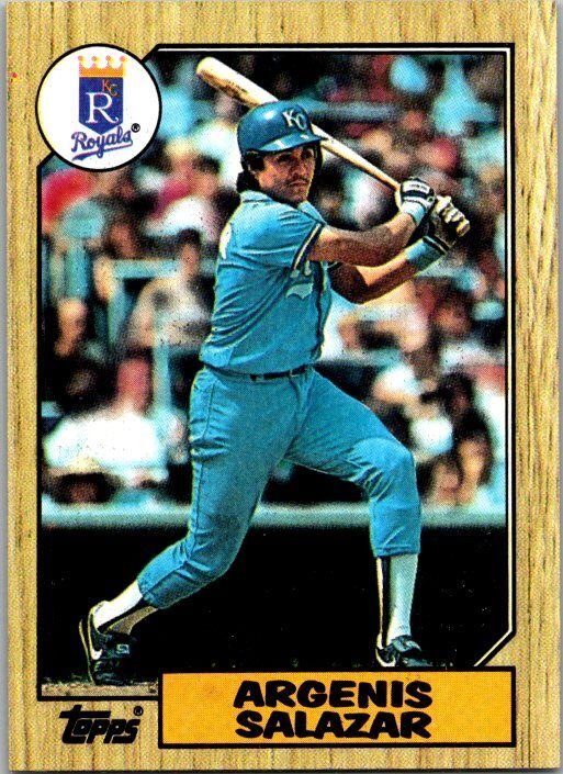 1987 Topps Baseball Card Argenis Salazar Kansas City Royals sk18084