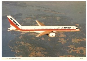 Air Europe Boeing 757 Airplane Postcard