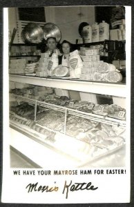 RPPC JUDAICA DELI MAYROSE HAM EASTER ST. LOUIS MISSOURI REAL PHOTO POSTCARD