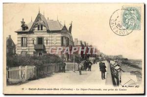 Postcard Old St Aubin sur Mer La Digue Promenade View Casino Jack