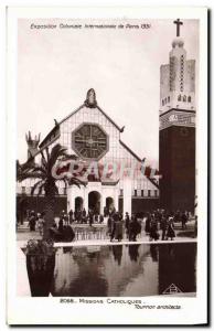 Old Postcard Exposition Coloniale Internationale De Paris 1931 Catholic Missions