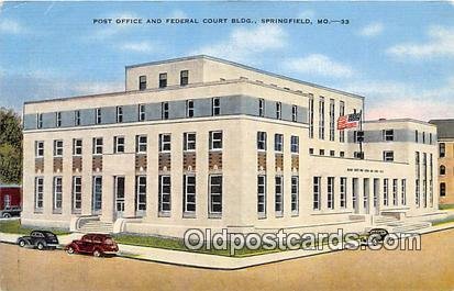 Post Office & Federal Court Springfield, MO, USA Unused 