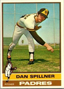 1976 Topps Football Card Dan Spillner San Diego Padres sk13493