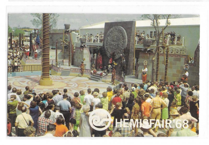 Hemisfair Los Voladores Flying Indians San Antonio 1968 Worlds Fair Postcard