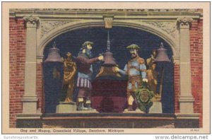 Michigan Dearborn Gog and Magog Bell Ringers Greenfield Village Curteich