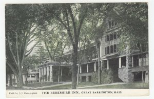 Great Barrington Massachusetts 1926 Postcard The Berkshire Inn Hotel