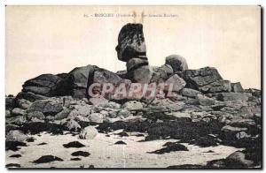 Old Postcard Roscoff Finistere Les Grands Rochers