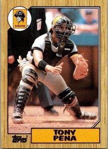 1987 Topps Baseball Card Tony Pena Pittsburgh Pirates sk3443
