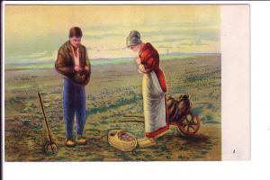 Dutch Farming Couple in Field, Art Painting, Religious Series No1