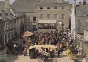 Filming at Hustings Market Middlemarch TV Show Stamford Lincolnshire Postcard