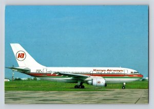 Aviation Airplane Postcard Kenya Airways Airlines Airbus A310-300 E13