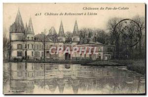 Old Postcard Chateaux Pas de Calais Chateau de Rollencourt has Lievin