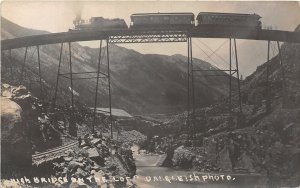 J17/ Georgetown Colorado RPPC Postcard c1910 High Bridge Railroad Loop 286