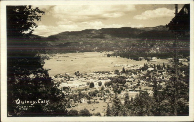 Quincy CA Birdseye View - Eastman Real Photo Postcard