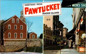 Postcard SHOP SCENE Pawtucket Rhode Island RI AM4765