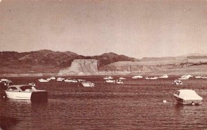 Arizona AZ   BOATS On LAKE MEAD  Temple Bar Marina~Sportsman's Paradise Postcard 