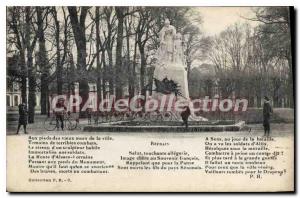 Old Postcard Sens monument Chorus On Day Of The Battle