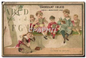 Chromo Chocolat Paris Ibled Mondicourt Children Reading Lesson