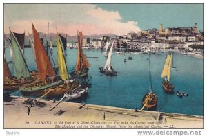 Sailboats, The Harbour And The Chevalier Mount, From The Municipal Casino, Ca...