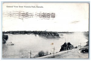 1913 General View from Victoria Park Canada Antique Posted Postcard