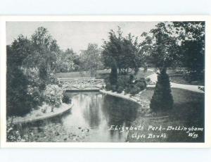 Unused W-Border RUSTIC BRIDGE IN ELIZABETH PARK Bellingham Washington WA c8053