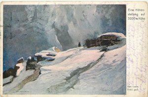 WWI Red Cross Kriegshilfsburo German Postcard 413 A High Lookout