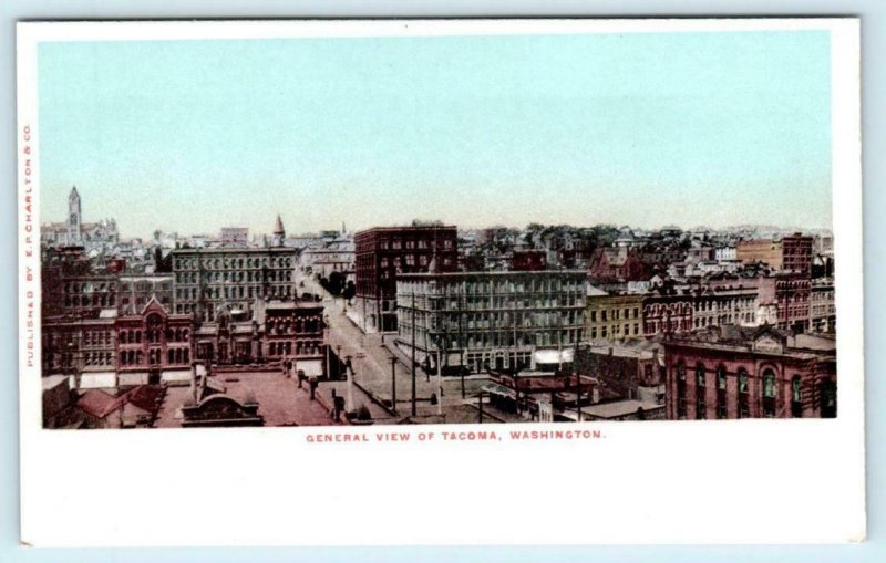 TACOMA, Washington WA ~ General View BIRDSEYE ca 1900s UDB  Postcard