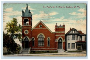 1943 St. Paul's ME Church, Graham West Virginia WV Posted Antique Postcard