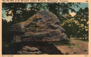 Vintage Postcard Old Man of the Mountain Lookout Mountain Chattanooga Tennessee