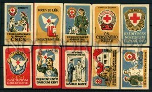 500735 Czechoslovakia RED CROSS Vintage match labels