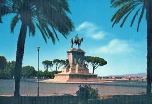 Postcard Gianicolo Monumento A Garibaldi Statue by Emilio Gallori Rome Italy