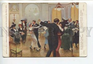 444091 GUILLAUME Dancing School TANGO Vintage postcard SALON 1913 year