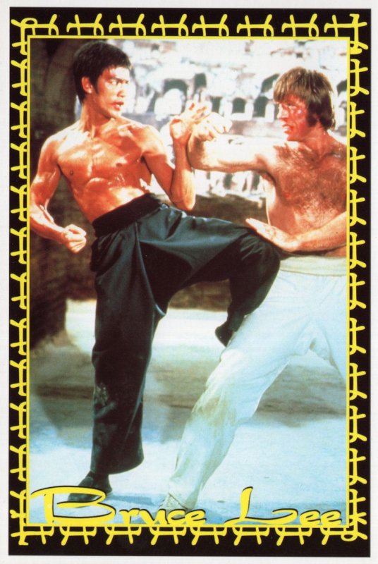 bruce lee chuck norris poster