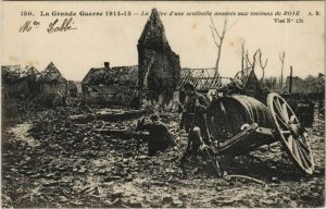 CPA Guerre ROYE apres le bombardement (25378)