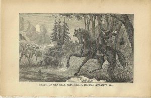 Death of General McPherson Original 1884 Print First Edition 5 x 7 
