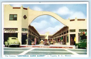 TIJUANA, MEXICO ~ Famous CONTRERAS CURIO MARKET c1950s Roadside Postcard