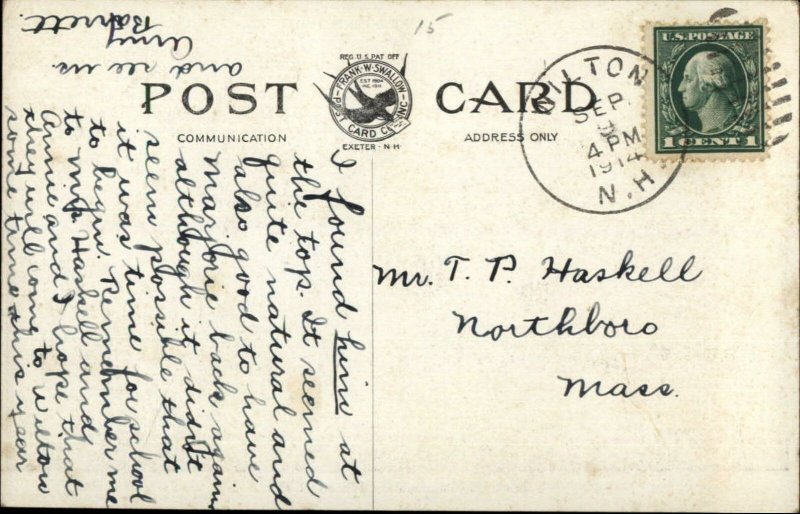 Wilton NH B&M RR Train Station Depot c1910 Postcard