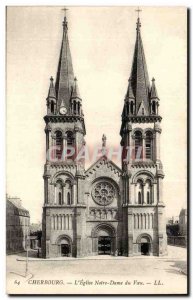 Cherbourg Old Postcard L & # 39eglise Our Lady of the Vow