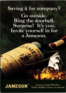 Jameson Irish Whiskey Triple Distilled Twice as Smooth Advertising Postcard